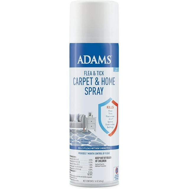 Adams Flea & Tick Carpet & Home Spray for Houses with Cats and Dogs, 16