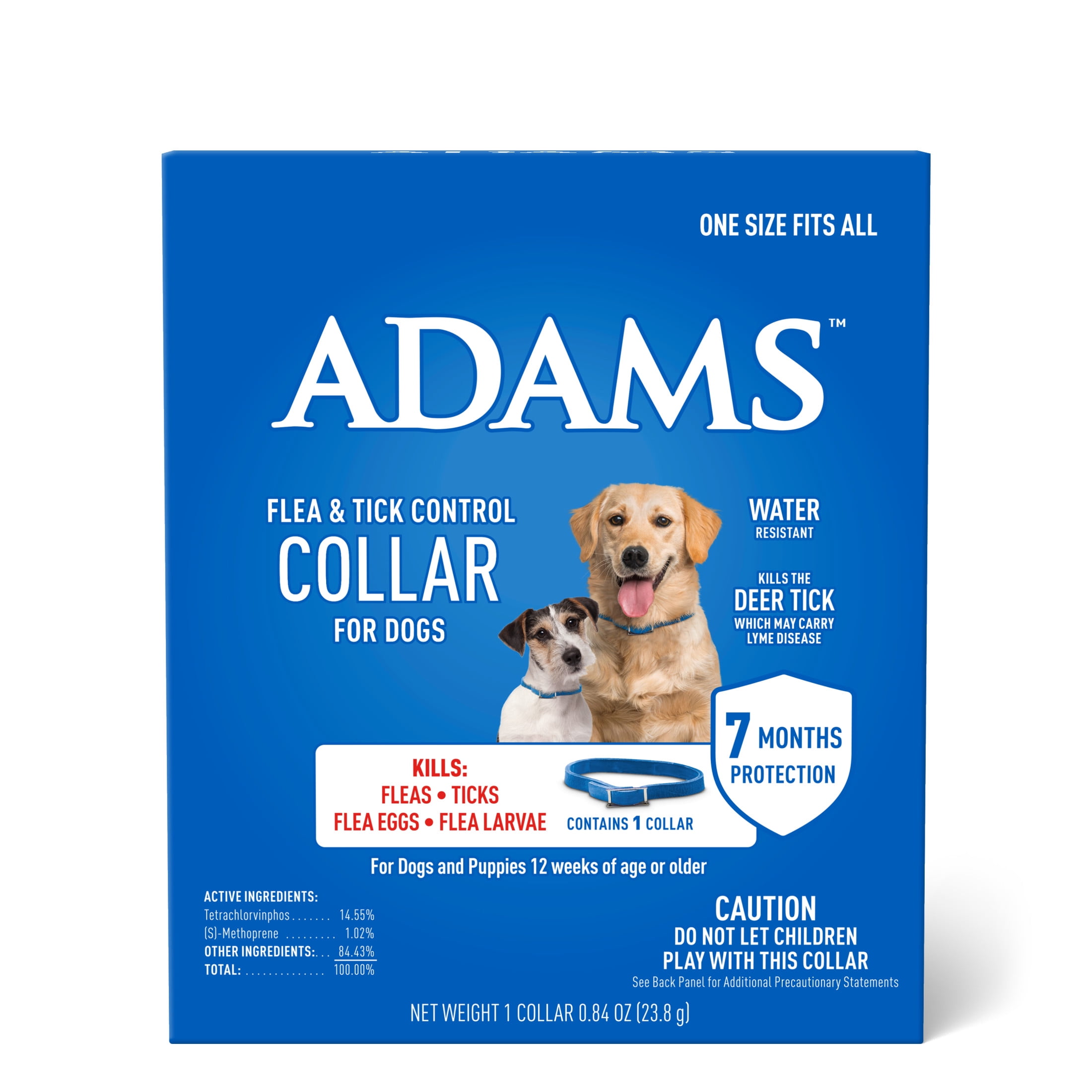 Adams Flea and Tick Control Collar for Dogs and Puppies (1 Pack)