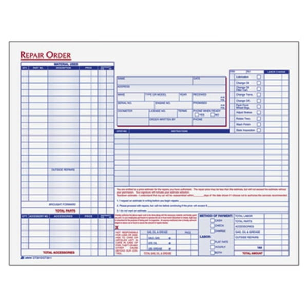 3-sellers-part-repair-order-forms