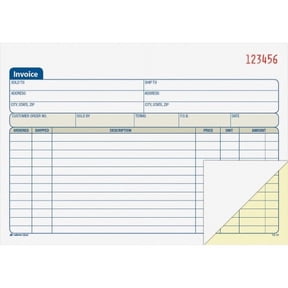 Adams Invoice, 2-Part, Carbonless, 50 Sets per Book