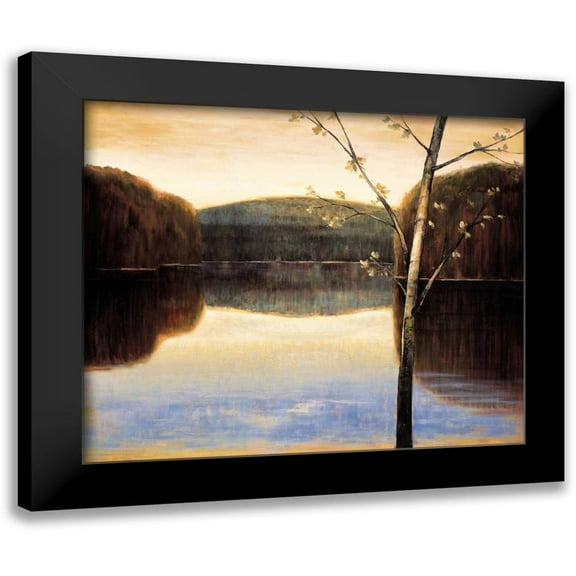 Adams, Justin 14x12 Black Modern Framed Museum Art Print Titled - Lakeside II