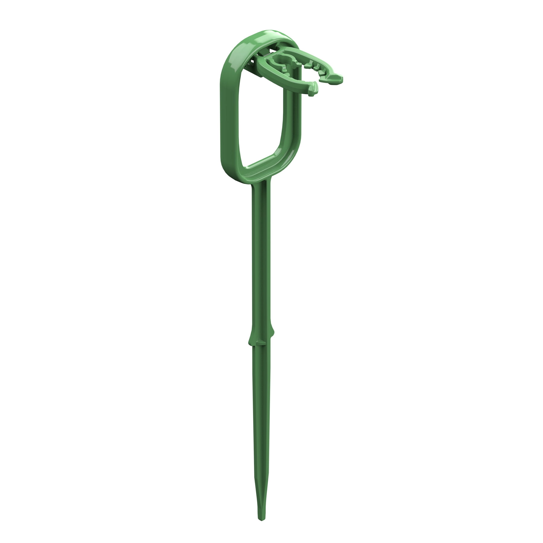 Adams Manufacturing 10" Easy Push Christmas Lawn Stakes for String Lights, Green, 25 Count