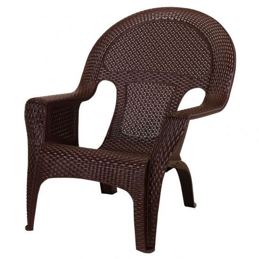 Adams Manufacturing 259505 Resin Woven Lounge Chair, Earth Brown - image 1 of 3