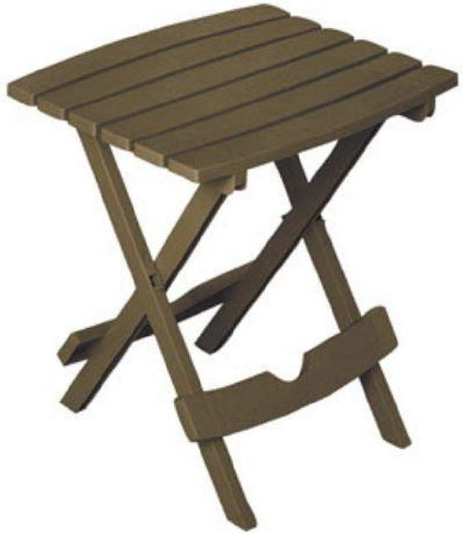 Adams Earth Brown Resin Folding Side Table