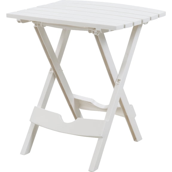 Adams Manufacturing 8500-48-4702 Plastic Quik-Fold Side Table 2 Pack, White