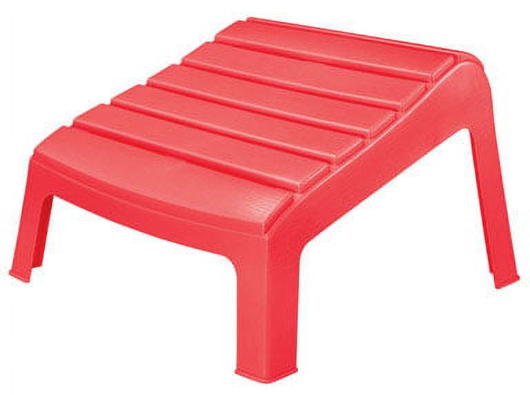 Adams Manufacturing Adirondack Ottoman Resin Adirondack Chairs, Cherry Red