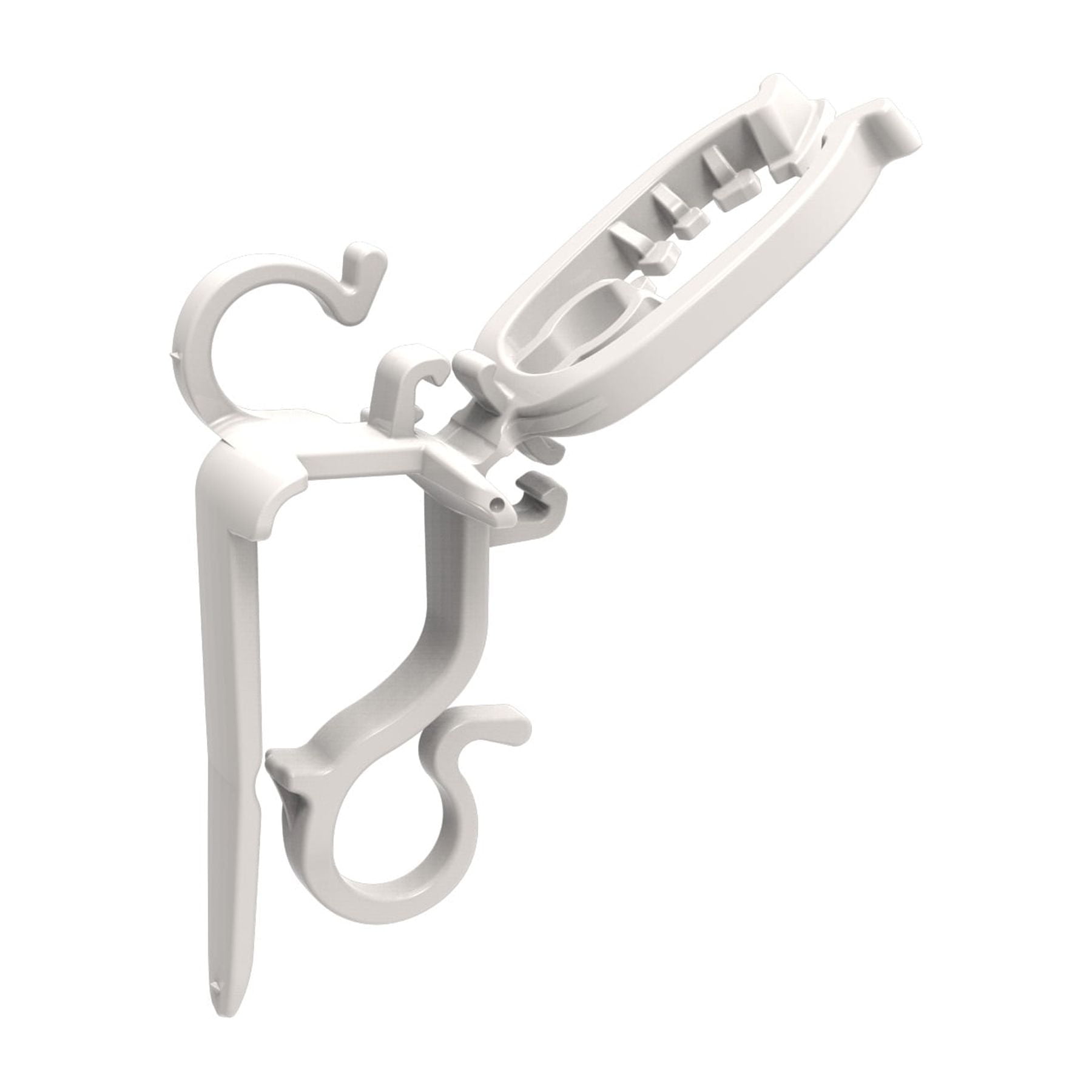 White Heavy-Duty Shingle and Gutter Light Clips