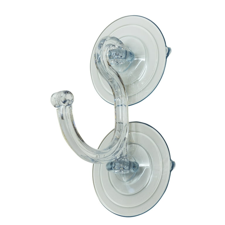 Adams Manufacturing, Double Suction Wreath Hook Clear PVC and