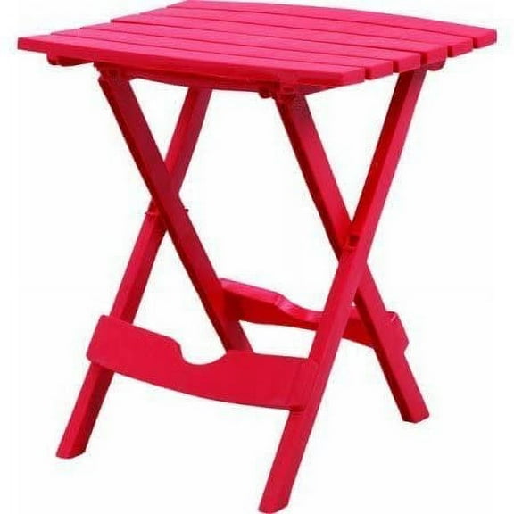 Adams Manufacturing Outdoor Folding Resin End Table, Red