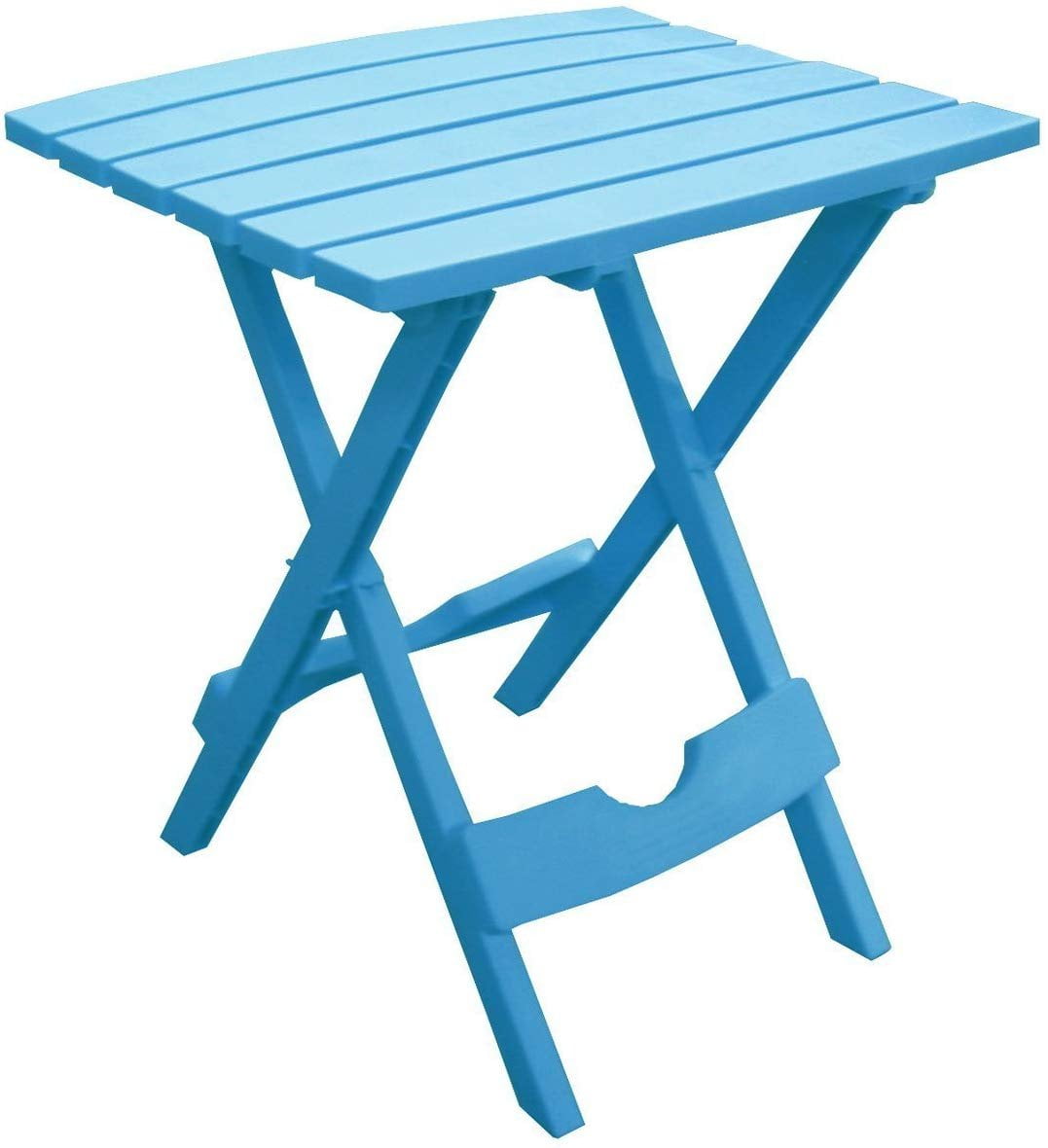 Pool Blue Resin Outdoor Folding Side Table
