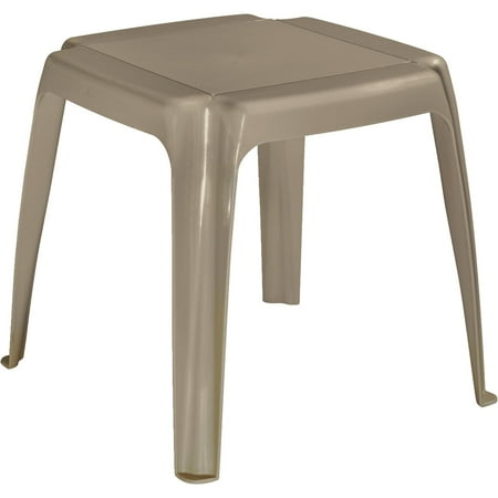 Adams Manufacturing Outdoor Transitional Stackable Polypropylene (Set of 2) Square End Table, Portobello