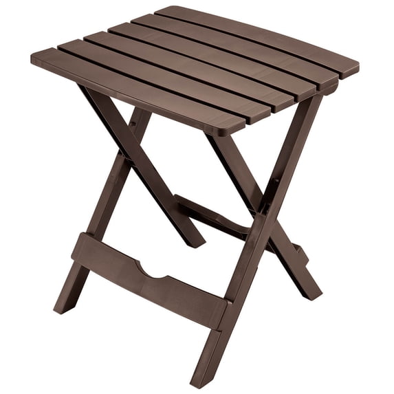 Adams Manufacturing Plastic Quik-Fold Side Table, Earth Brown