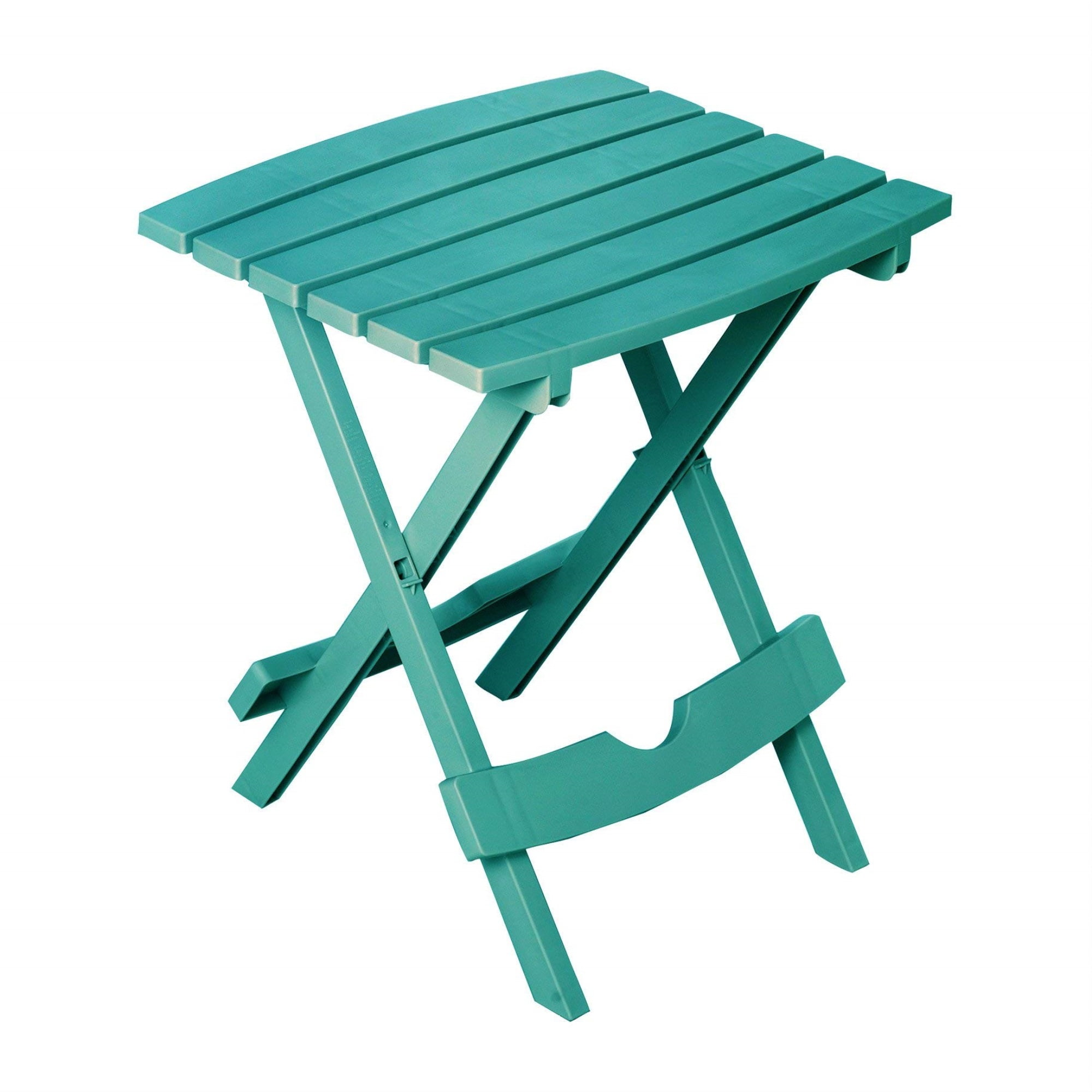 Charcoal Resin 18'' Square Folding Patio Side Table