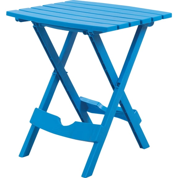 Adams Manufacturing Quik-Fold Side Table in Pool Blue — Residential Use, Standard Application