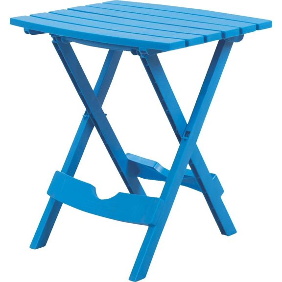 Adams Manufacturing Quik-Fold Side Table in Pool Blue