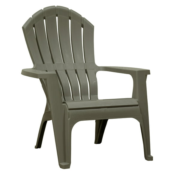 Adams Manufacturing RealComfort Outdoor Resin Stackable Adirondack Chair  Gray