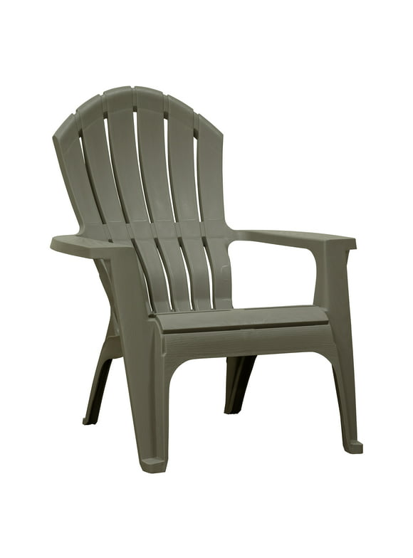 Adams Manufacturing RealComfort Outdoor Resin Stackable Adirondack Chair  Gray