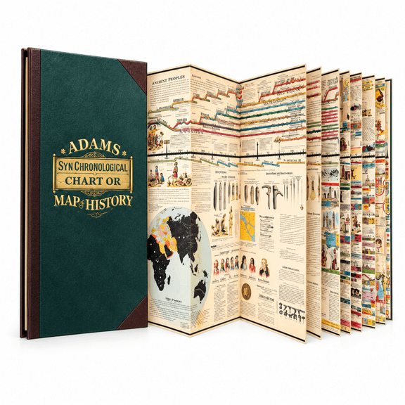 Adams Map of History - Adams Time Chart 2.0 - Adams Map of History Synchronological Chart - Historical Timeline Wall Panel - Idea Mothers or Fathers Day Gift