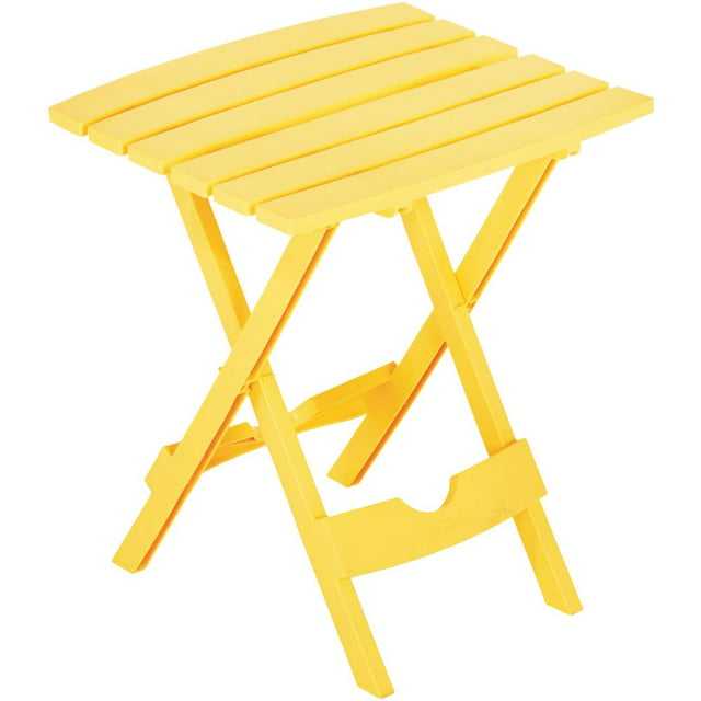 Adams Mfg 8500-19-3735 Quik-Fold Side Table, Resin, Yellow