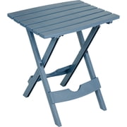 Adams Manufacturing Adams Mfg 8500-94-3936 Patio Side Table, Quik Fold, Resin, Bluestone - Quantity 4   Residential Use, Standard Application
