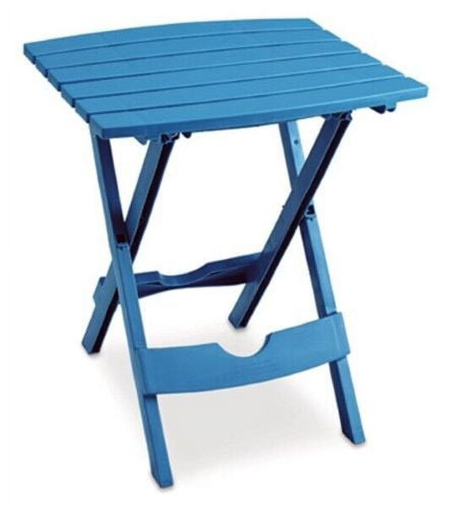 Pool Blue Resin Outdoor Folding Side Table