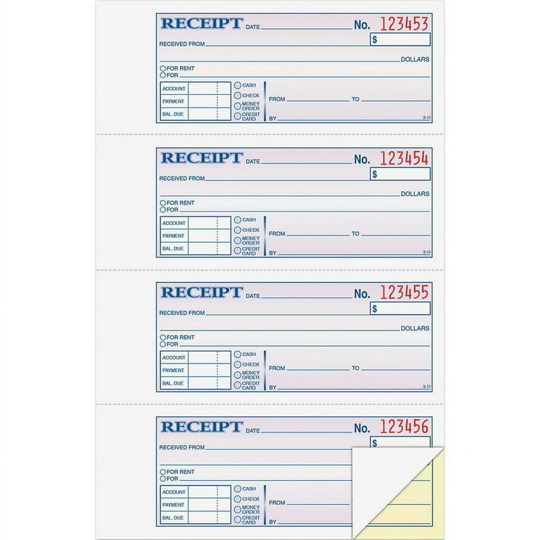 Adams Money/Rent Receipt Book - 200 Sheet(s) - Tape Bound - 2 PartCarbonless Copy - 7.62 Adams Money/Rent Receipt Book - 200 Sheet(s) - Tape Bound - 2 PartCarbonless Copy - 7.62