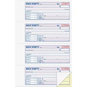 Adams Money/Rent Receipt Book Carbonless 2-Part 7-5/8"x11" WE DC1182