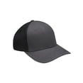 thumbnail image 1 of Adams PR102 Brushed Cotton Soft Mesh Trucker Cap - Black, 1 of 2