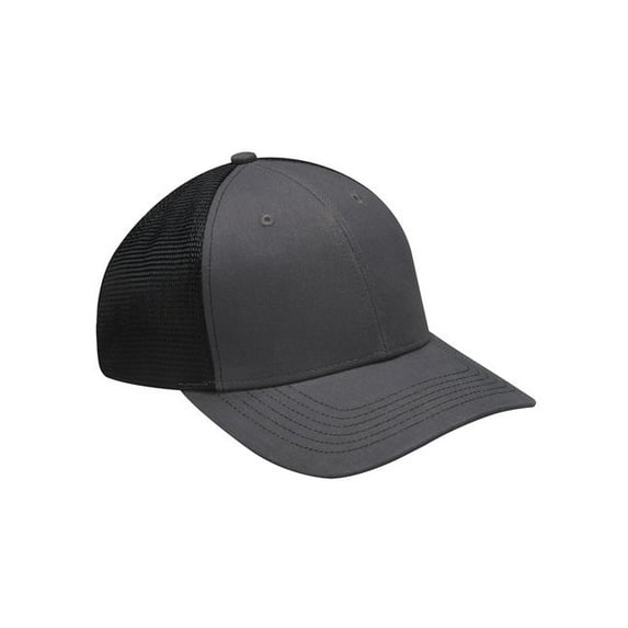 Adams PR102 Brushed Cotton Soft Mesh Trucker Cap - Black