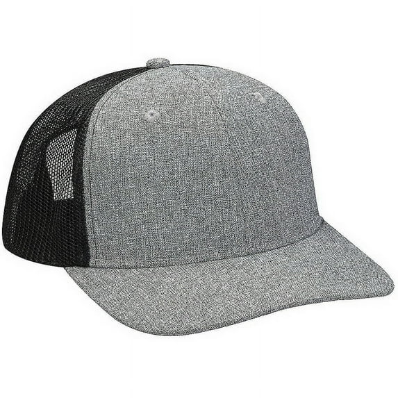 Adams PV102 Heather Woven/Soft Mesh Trucker Cap
