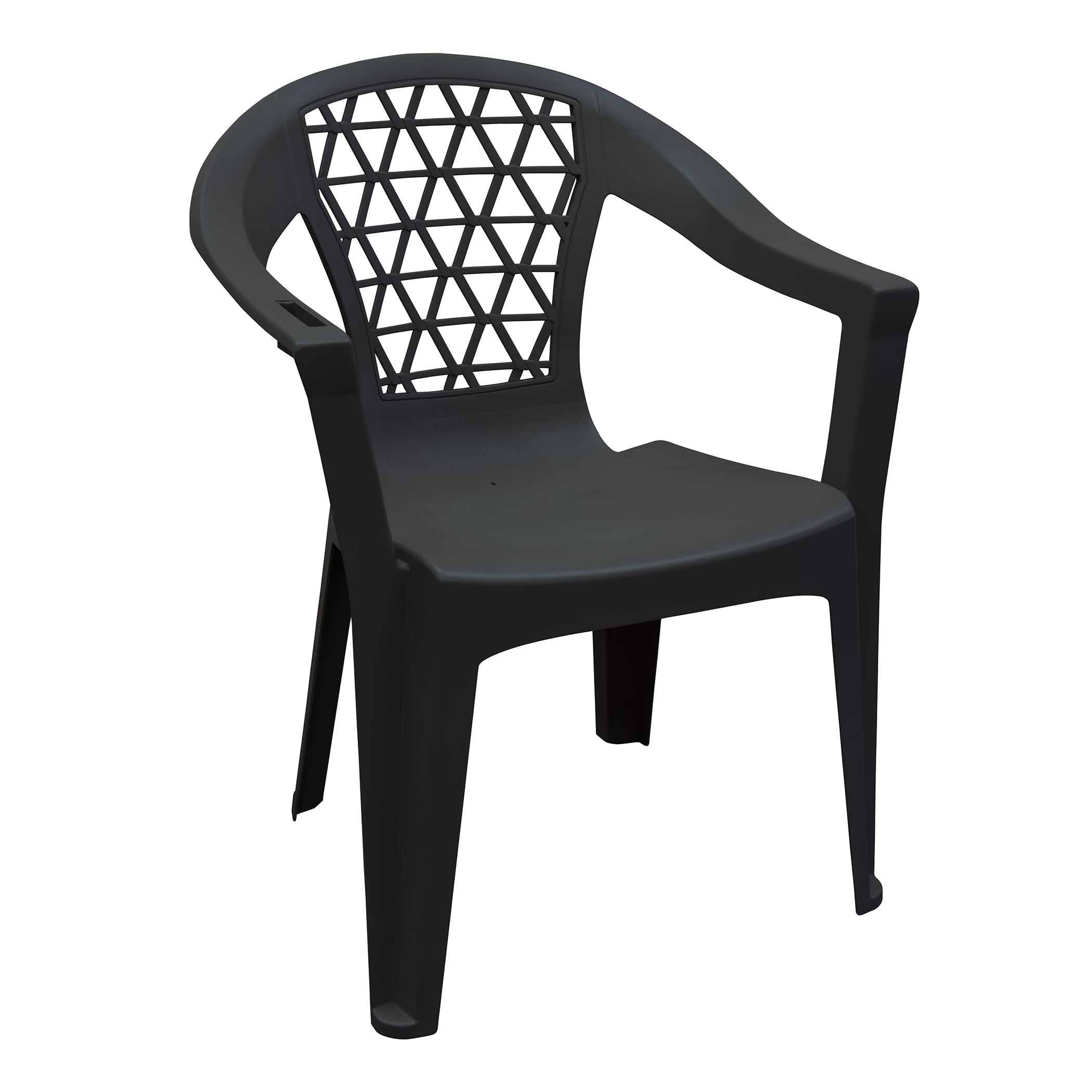 Adams Penza Manufacturing Patio Plastic Outdoor Pool WaterproofStack Chair, Black