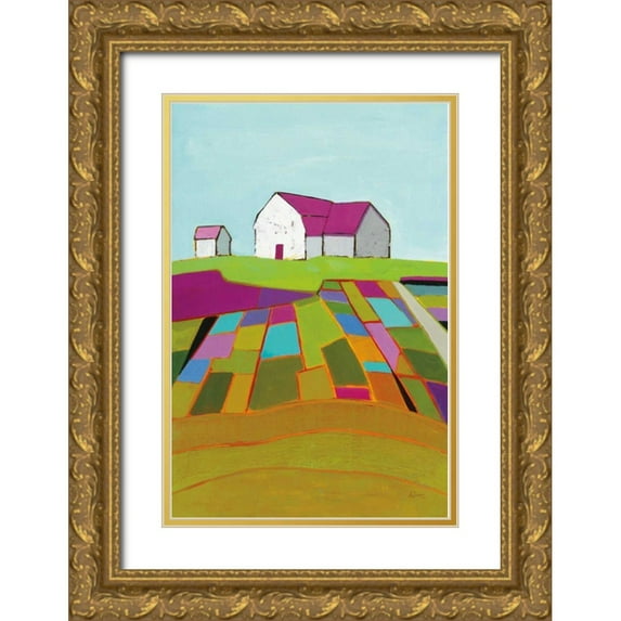 Adams, Phyllis 11x14 Gold Ornate Wood Framed with Double Matting Museum Art Print Titled - Field of Dreams