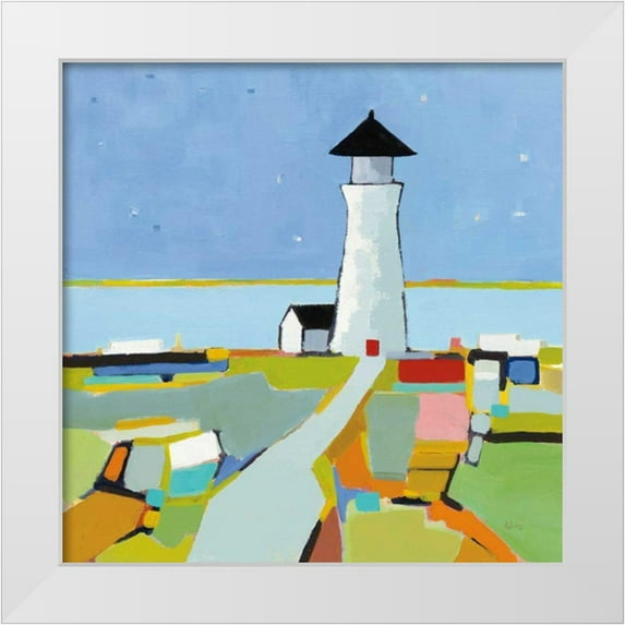 Adams, Phyllis 12x12 White Modern Wood Framed Museum Art Print Titled - To the Lighthouse