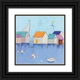 thumbnail image 1 of Adams, Phyllis 26x26 Black Ornate Wood Framed with Double Matting Museum Art Print Titled - Boat House Row, 1 of 4