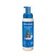 ADAMS Plus Flea & Tick Foaming Shampoo & Wash for Cats & Kittens Over 12 Weeks, Sensitive Skin Flea Treatment for Cats & Kittens, Kills Adult Fleas, Ticks and Lice On Contact, 10 Fluid Ounces