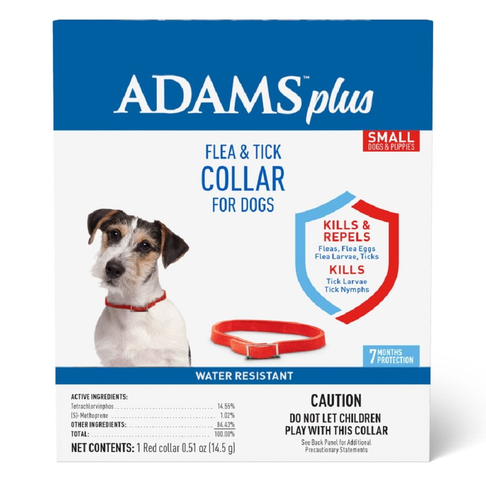 Adams Plus 7-Month Flea & Tick Treatment Collar for Small Dogs & Puppies