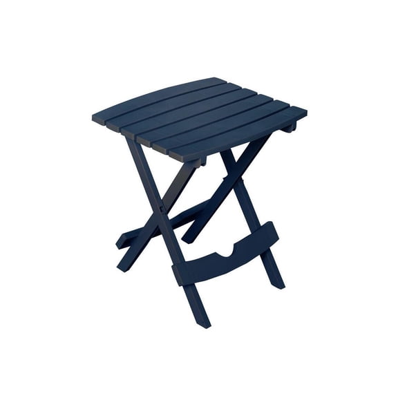 Adams 260615 Side Table Quik Fold Midnight Rectangular Resin Folding Midnight