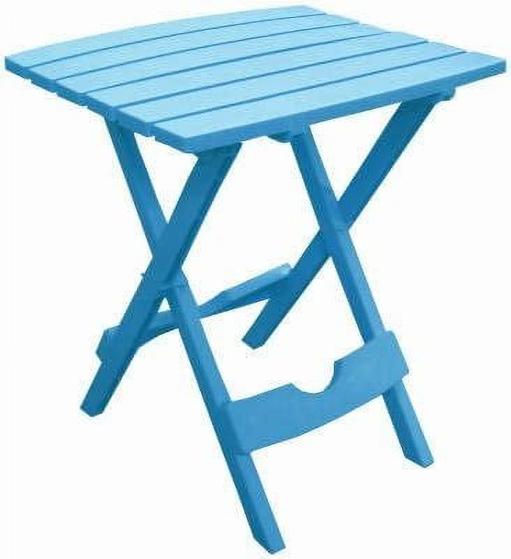 Pool Blue Resin Outdoor Folding Side Table