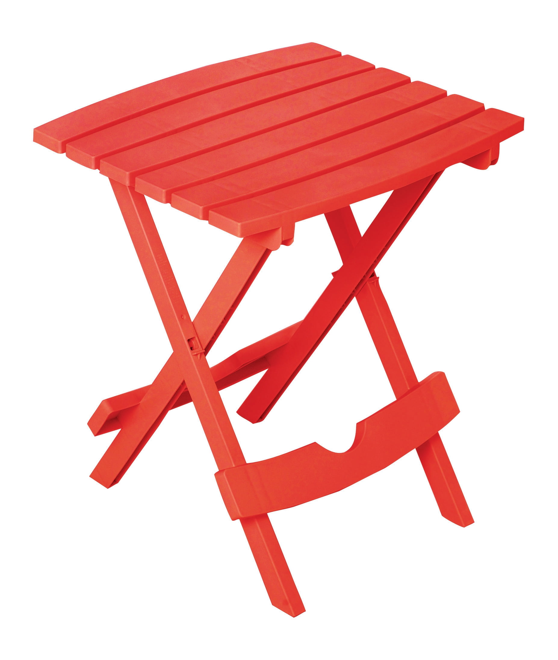 Adams QuikFold Rectangular Red Polypropylene Classic Adirondack Folding Side Table