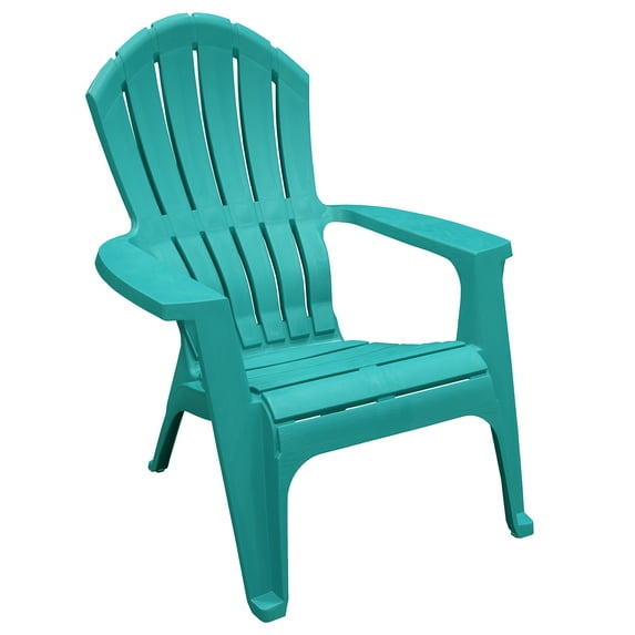 Adams Real Comfort Outdoor Resin Stackable Adirondack Chair, Sea Glass