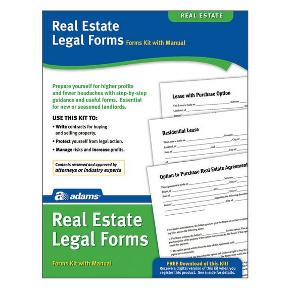 Adams Real Estate Legal Forms Kit, 1.50 x 4.69 x 11.69 Inches