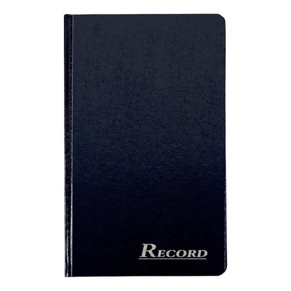 Adams Record Ledger, Hard Bound Textured Cover , 7.5 x 12.25 Inches, 150 Acid Free Pages, Navy (ARB712R1M)