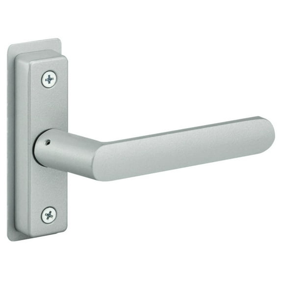Adams Rite 4568-501-130 Flat Euro Lever Trim without Return For 1-3/4 In to 2 In Thick Door LH or LHR Satin Aluminum Paint