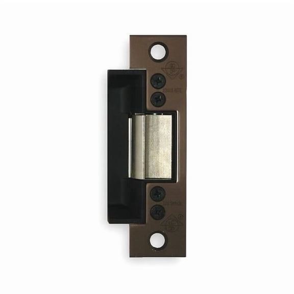 Electric Door Strike, Steel, Dark Bronze, For Use With: Cylindrical Locksets with Deadlatches