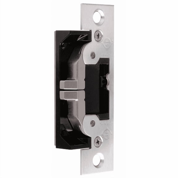 Heavy Duty Electric Door Strike, 1 1/4 in W x 4 7/8 in H, Cylindrical, Aluminum 7400-628