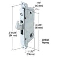 thumbnail image 1 of Adams Rite E2009 1/2" Wide Round End Face Plate Mortise Lock for Doors- Vertical Keyway, 1 of 5