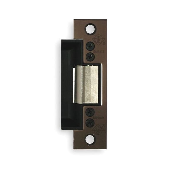 Electric Door Strike, Steel, Dark Bronze, For Use With: Cylindrical Locksets with Deadlatches