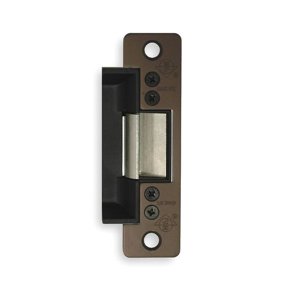 Electric Door Strike, Steel, Dark Bronze, For Use With: Cylindrical Locksets with Deadlatches