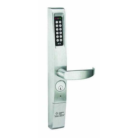 Adams Rite Electronic Lock,Satin Chrome,12 Button 3090-01-626