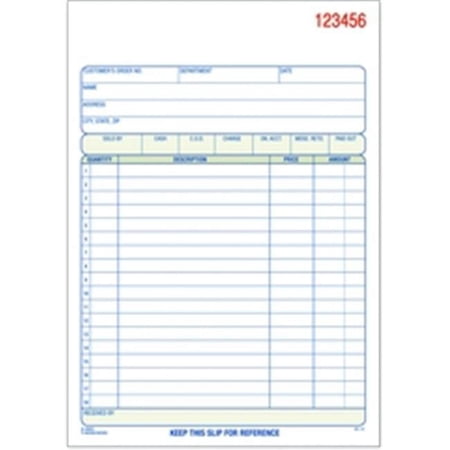 Adams Sales Order Book, 2-part, carbonless, 5.56x8.44, 50 ST per BK